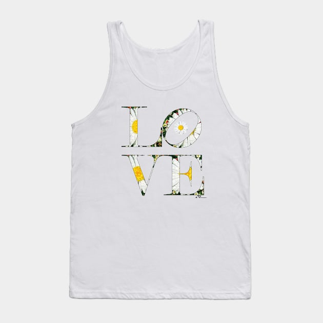 LOVE Letters April Birth Month Flower Daisy Tank Top by Symbolsandsigns